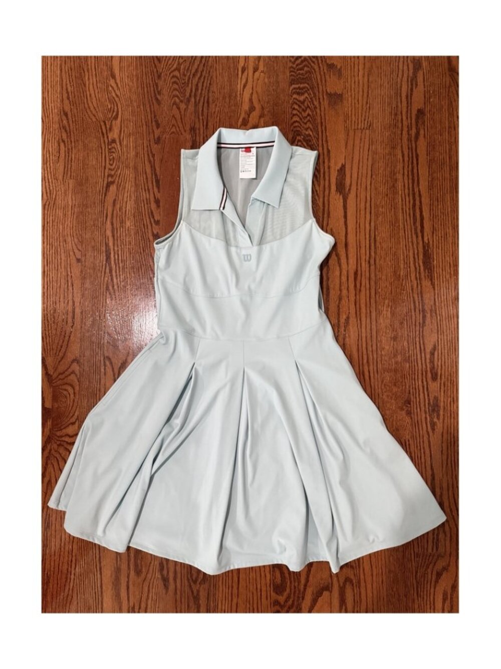 Wilson "Nine & Dine" Light Blue Pleated Tennis Dress Size M NWOT